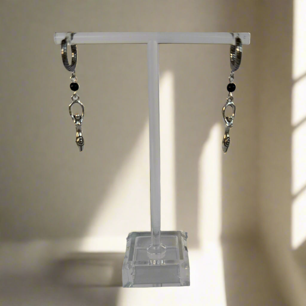 Mythical Goddess Huggie Hoop Earrings