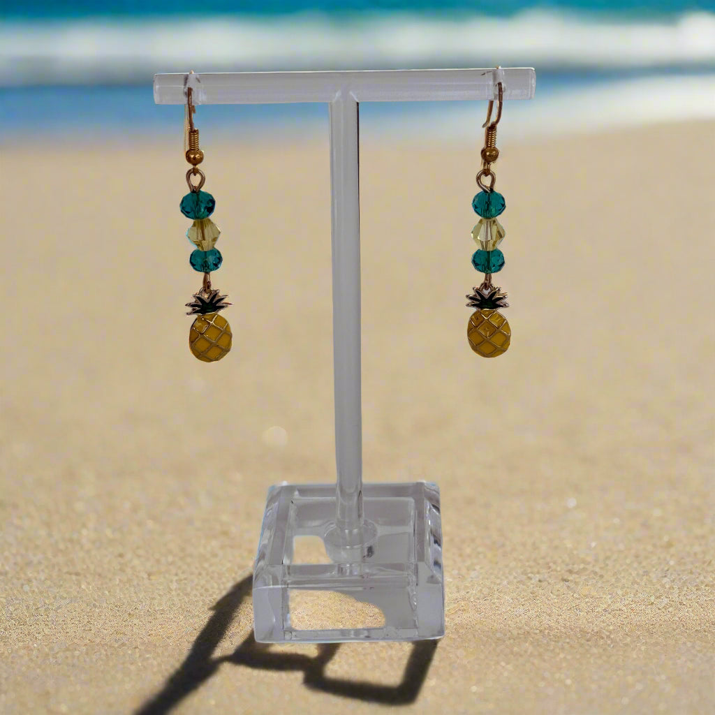 Pineapple Enamel Earring