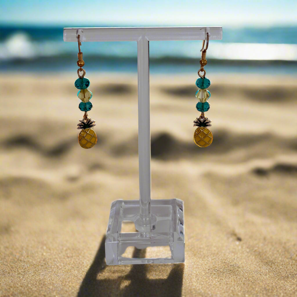Pineapple Enamel Earring