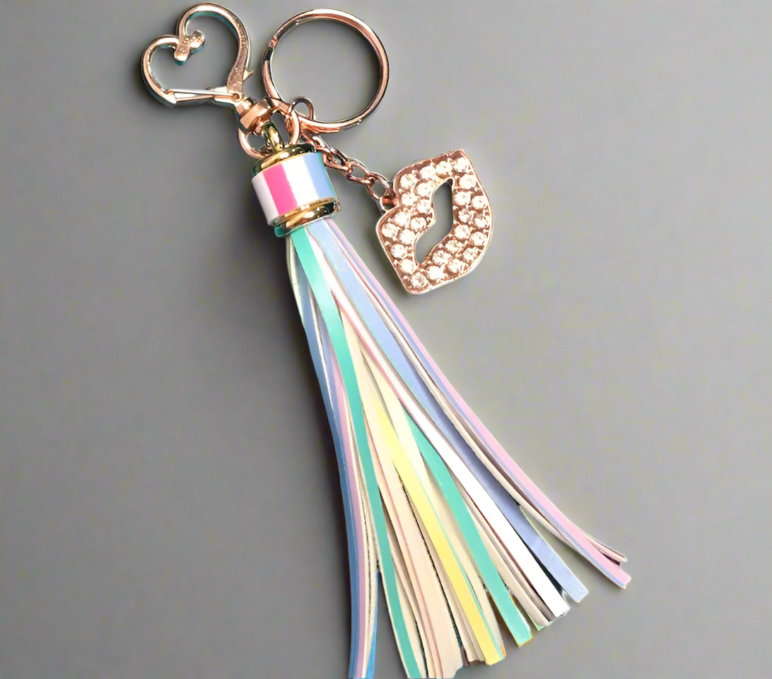 Hot Lips Heart Shaped Keychain Craft House 23