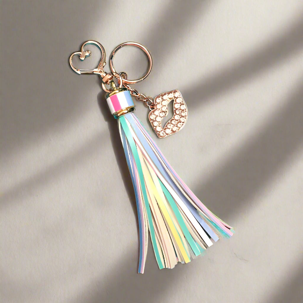Hot Lips Heart Shaped Keychain Craft House 23
