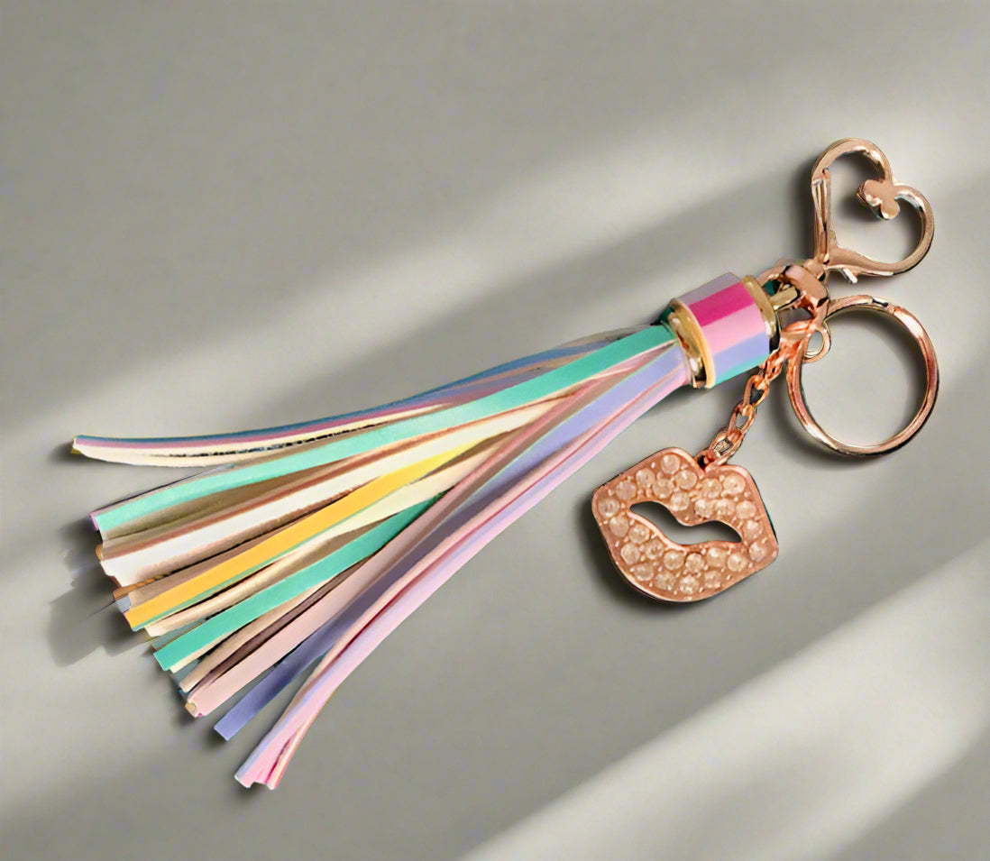 Hot Lips Heart Shaped Keychain Craft House 23