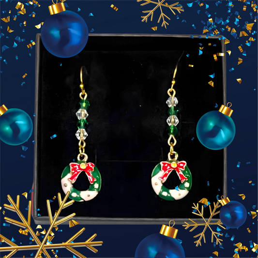 Christmas Wreath Earring