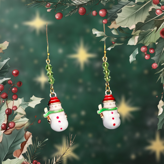 Christmas Snowman Earring