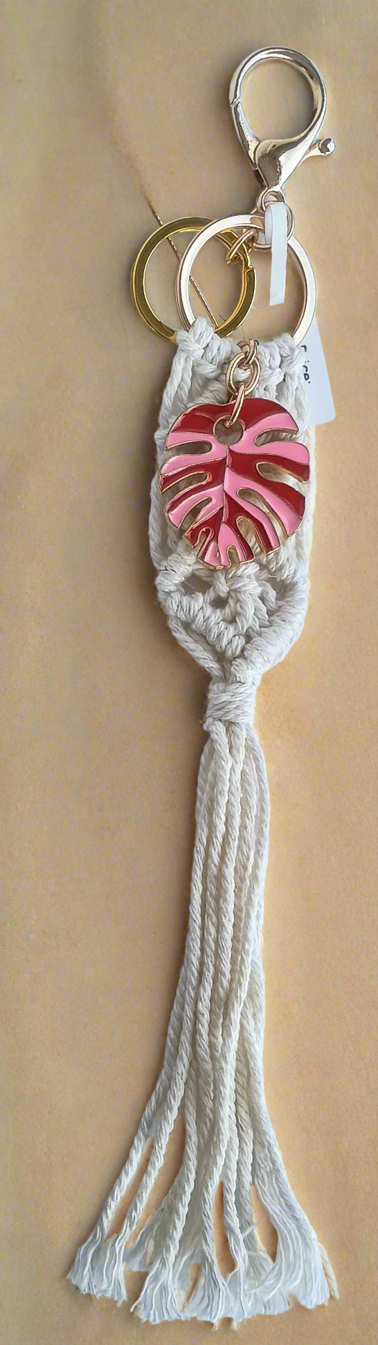 Bohemian Enamel Leaf Keychain
