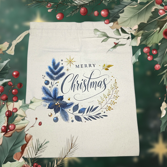 "Merry Christmas" Canvas Gift Bag