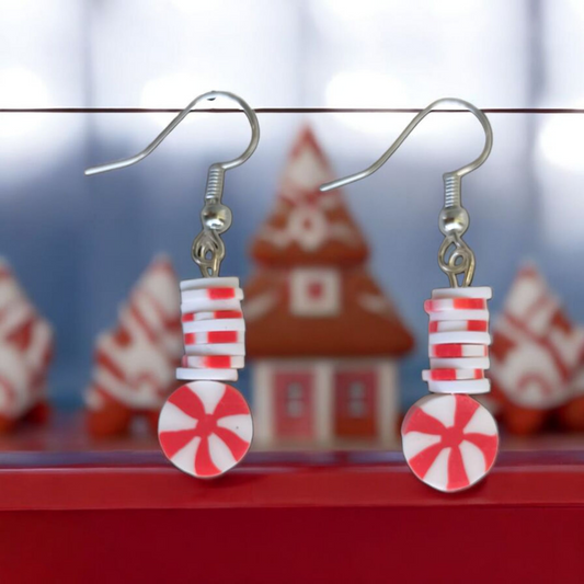 Swirly Peppermint Earring