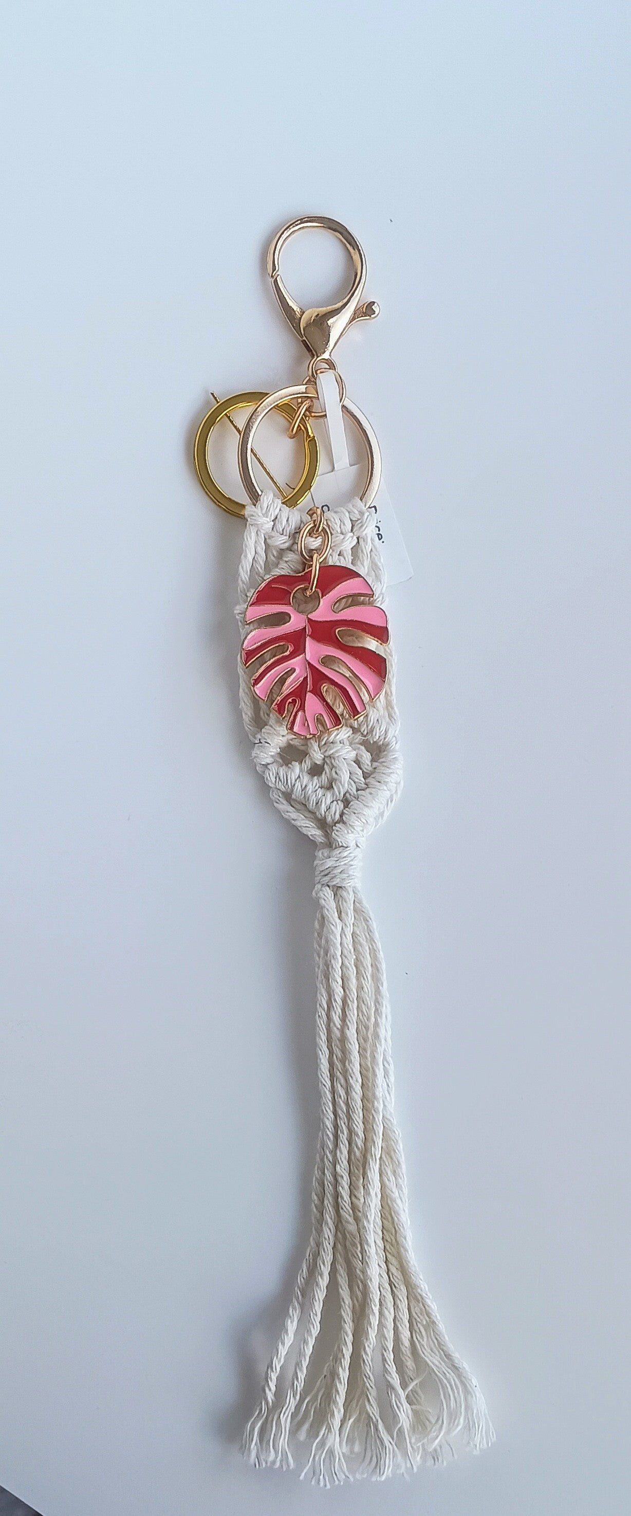 Bohemian Enamel Leaf Keychain