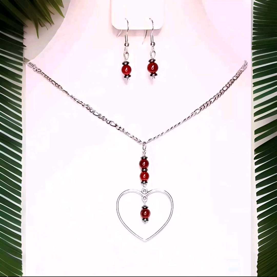 Enchanted Heart Necklace/Earring Set