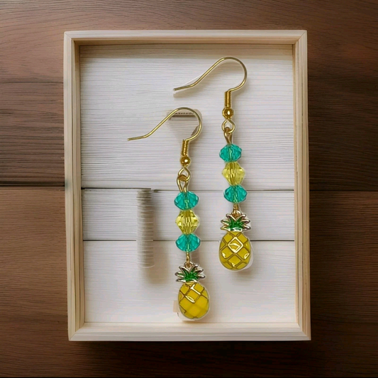 Pineapple Enamel Earring