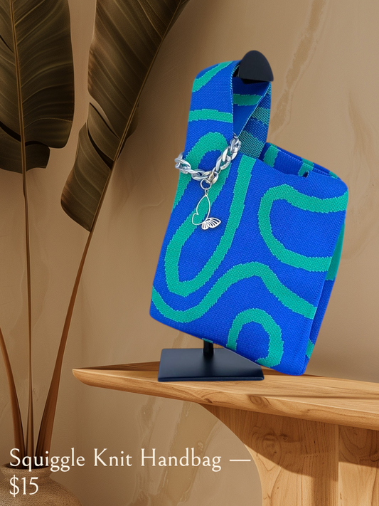 Ladies Squiggle Knit Handbag
